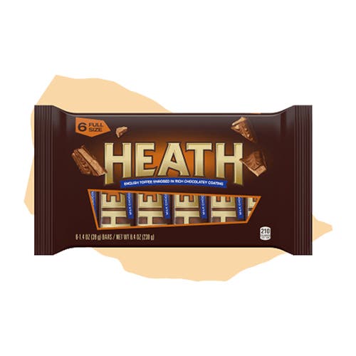 pack of heath chocolatey english toffee candy bars