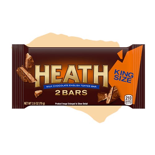 pack of heath chocolatey english toffee king size candy bars