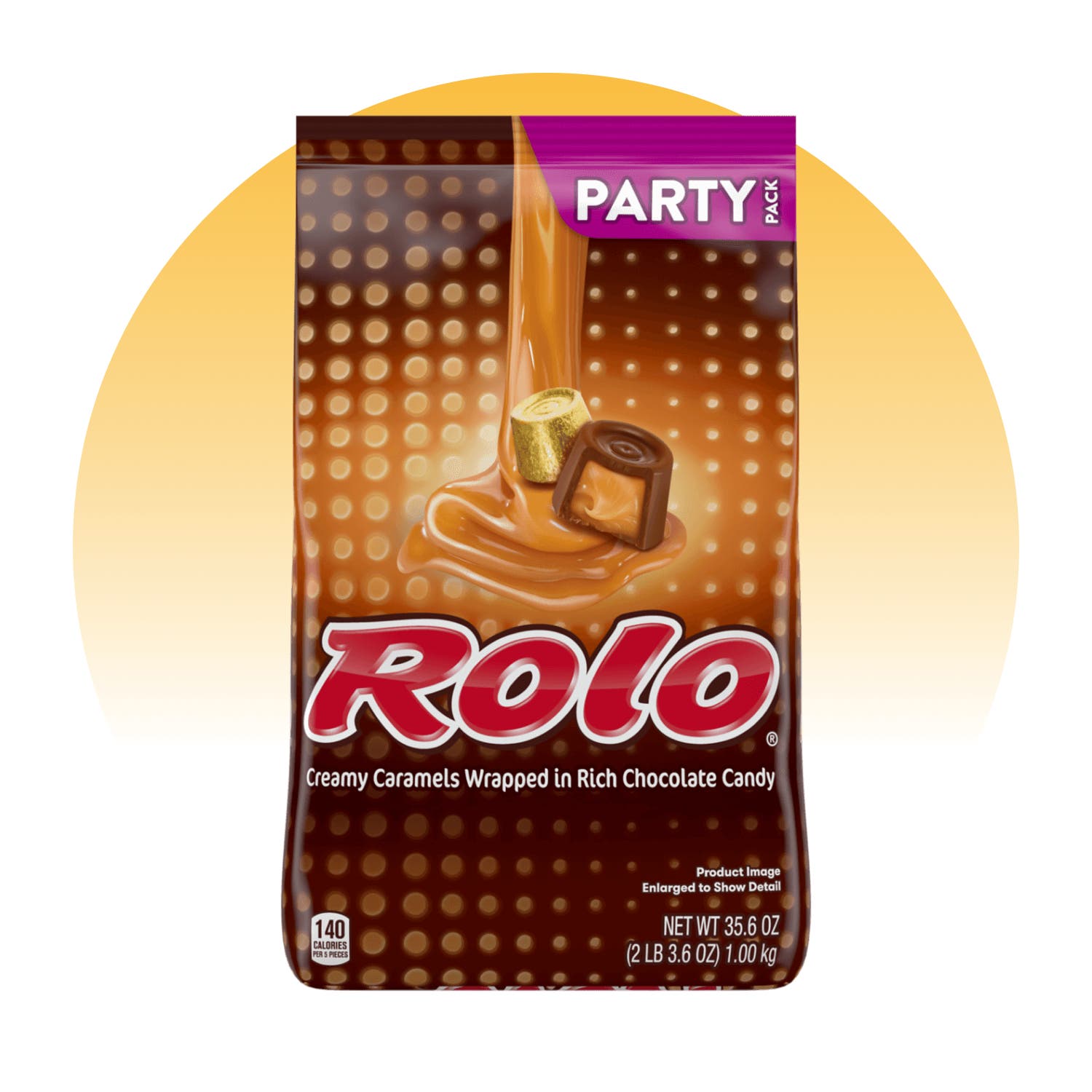 party size bag of rolo creamy caramels