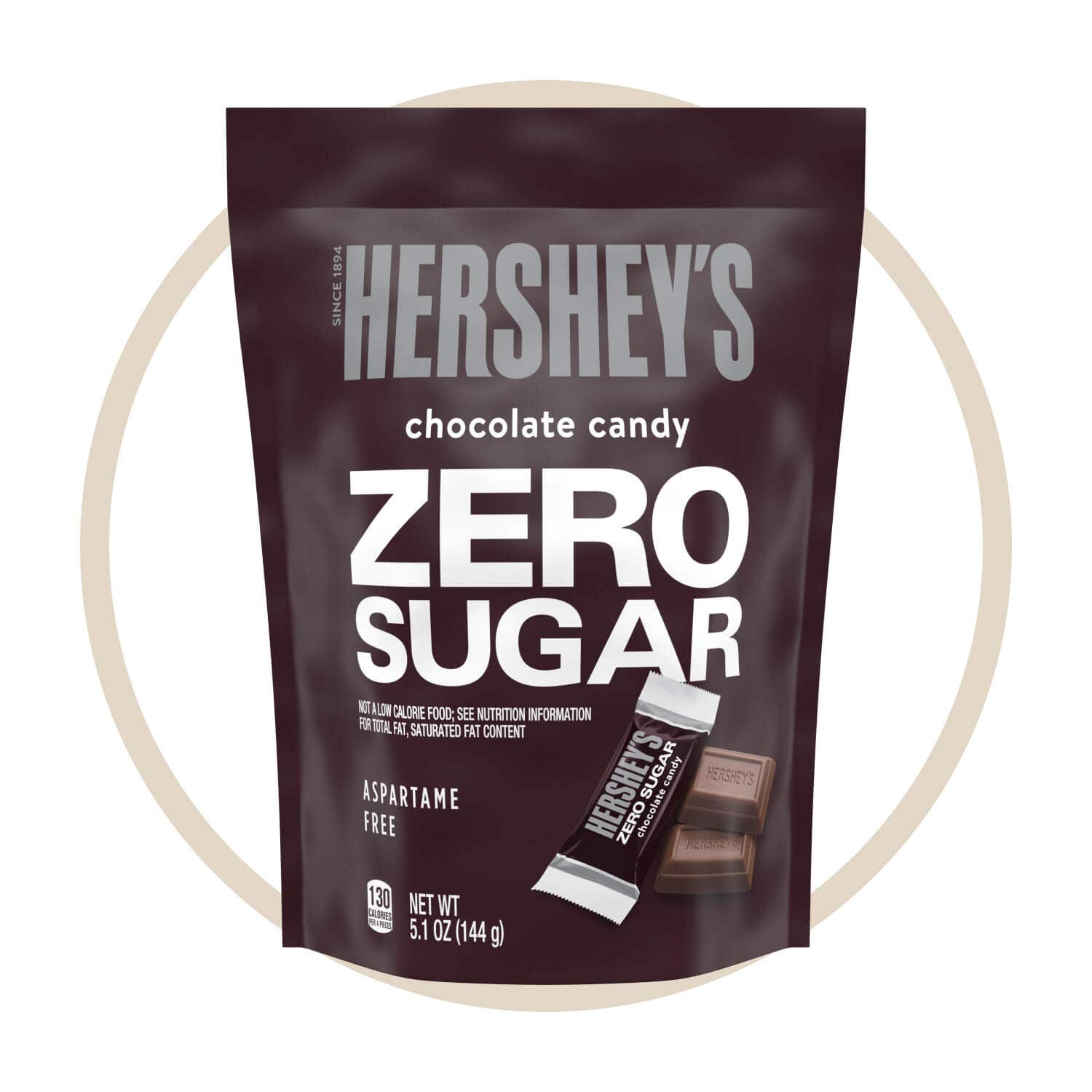 bag of hershey's zero sugar chocolate miniatures