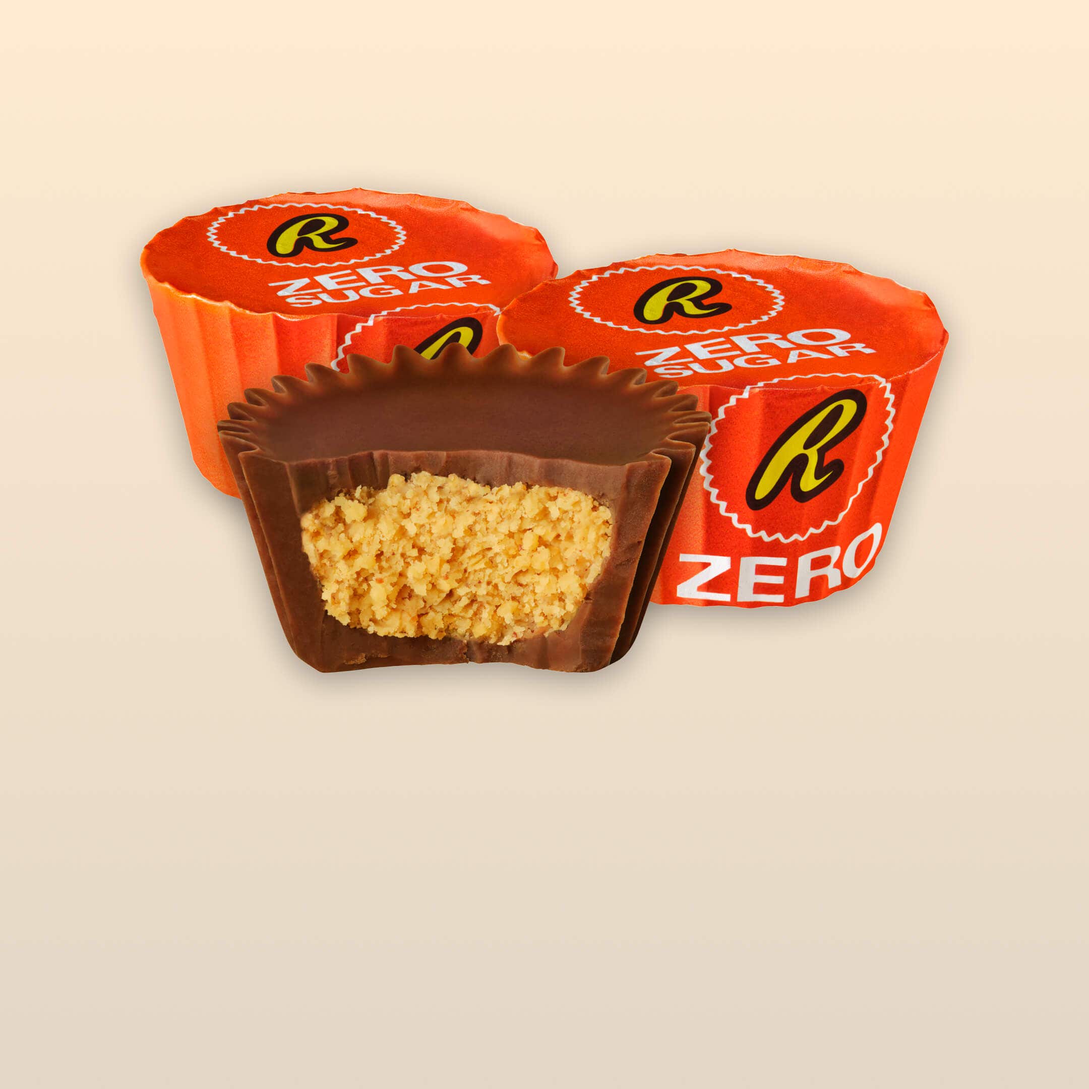 wrapped and unwrapped reeses zero sugar miniatures peanut butter cups