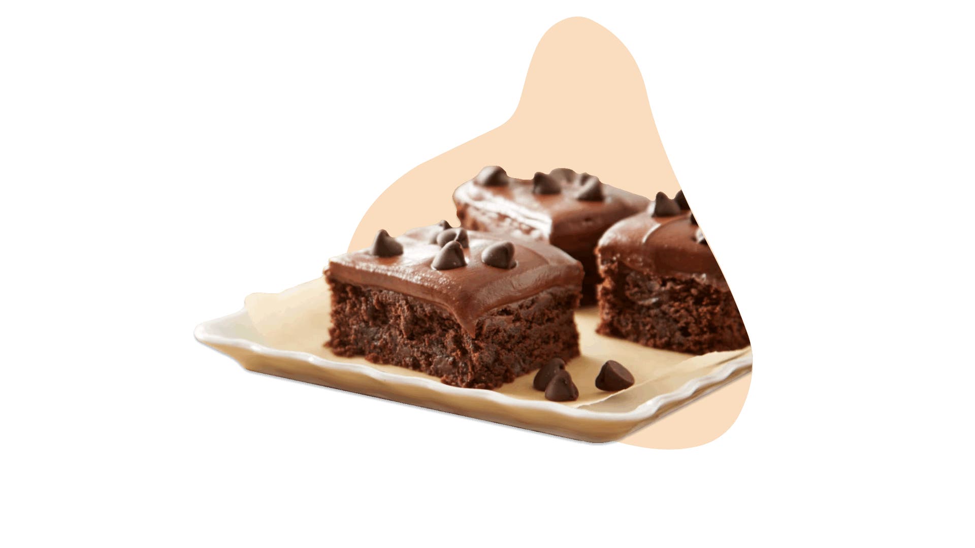plate of chocolate brownies squares