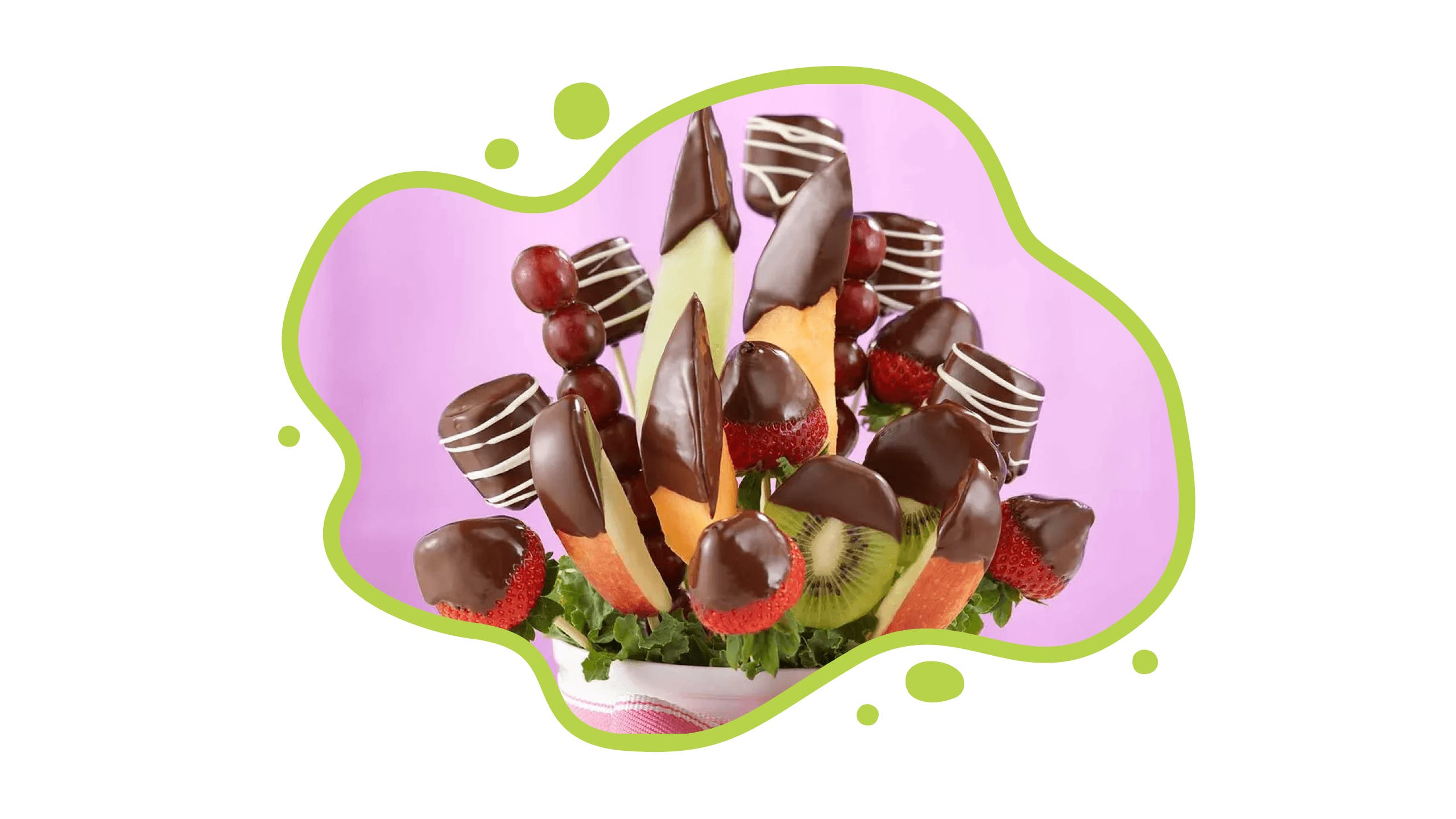 chocolate dipped fruit bouquet