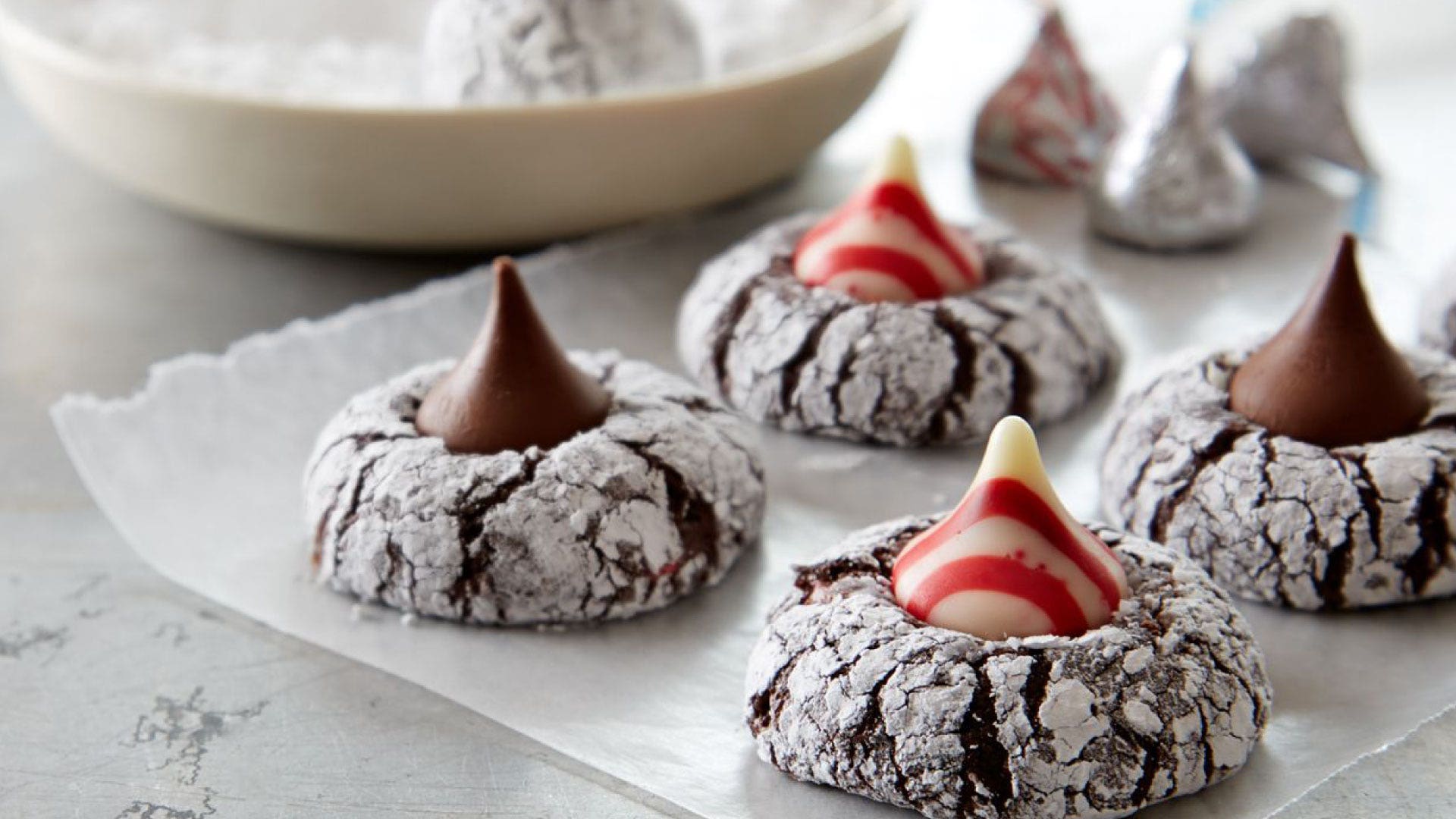 Kissed Peppermint Brownie Drops