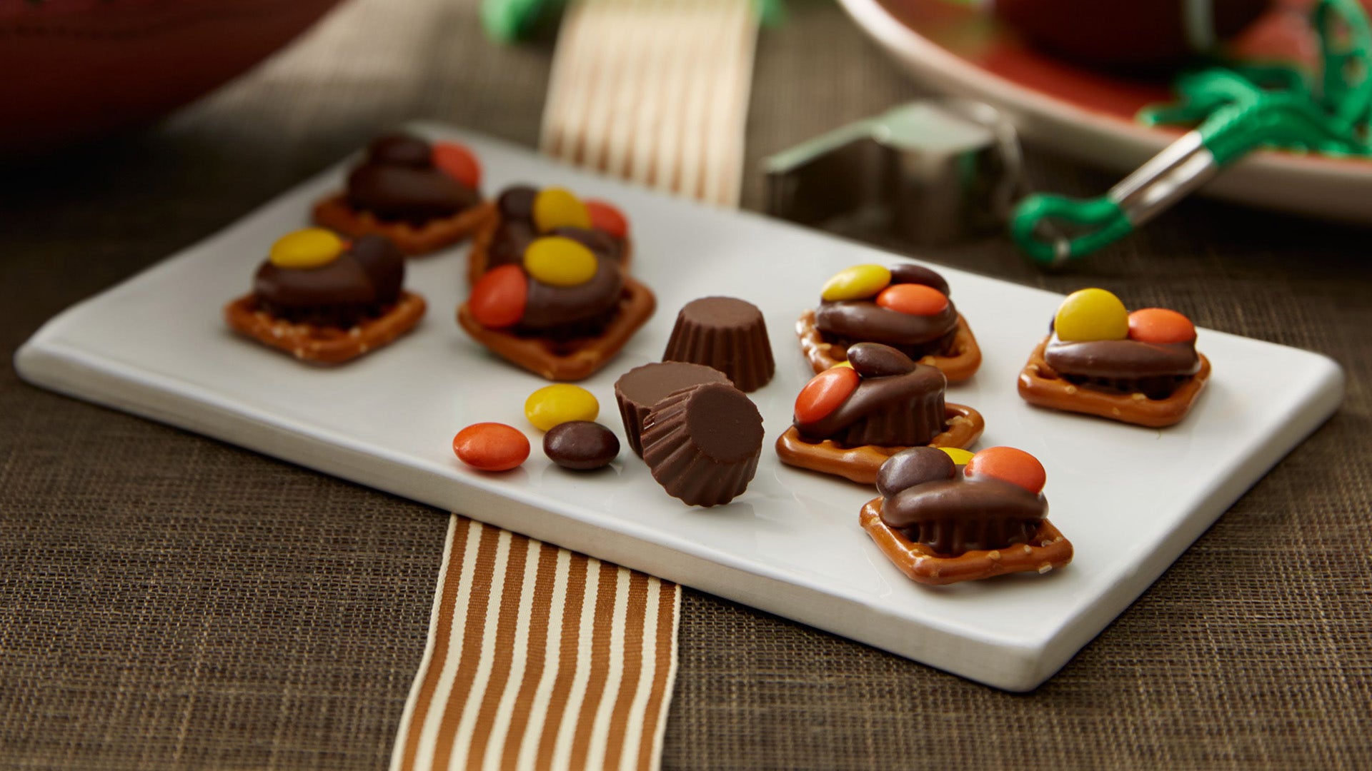Image of REESE'S PIECES Chocolate Pretzel Square Snack