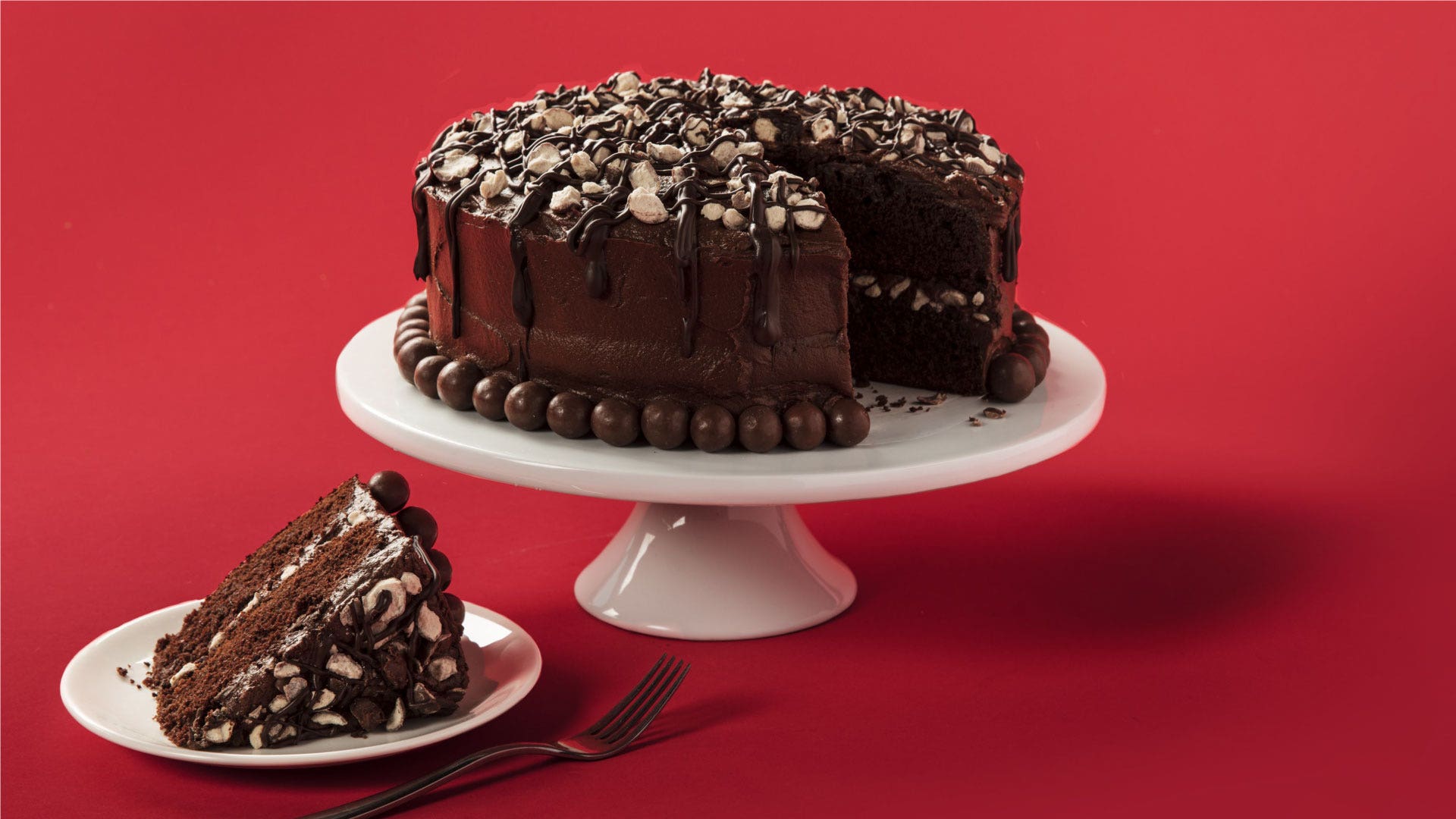 Image of Old Fashioned Malted Chocolate Cake