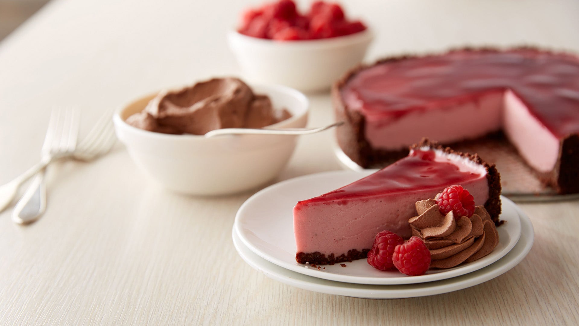 Image of Chilled Raspberry Cheesecake