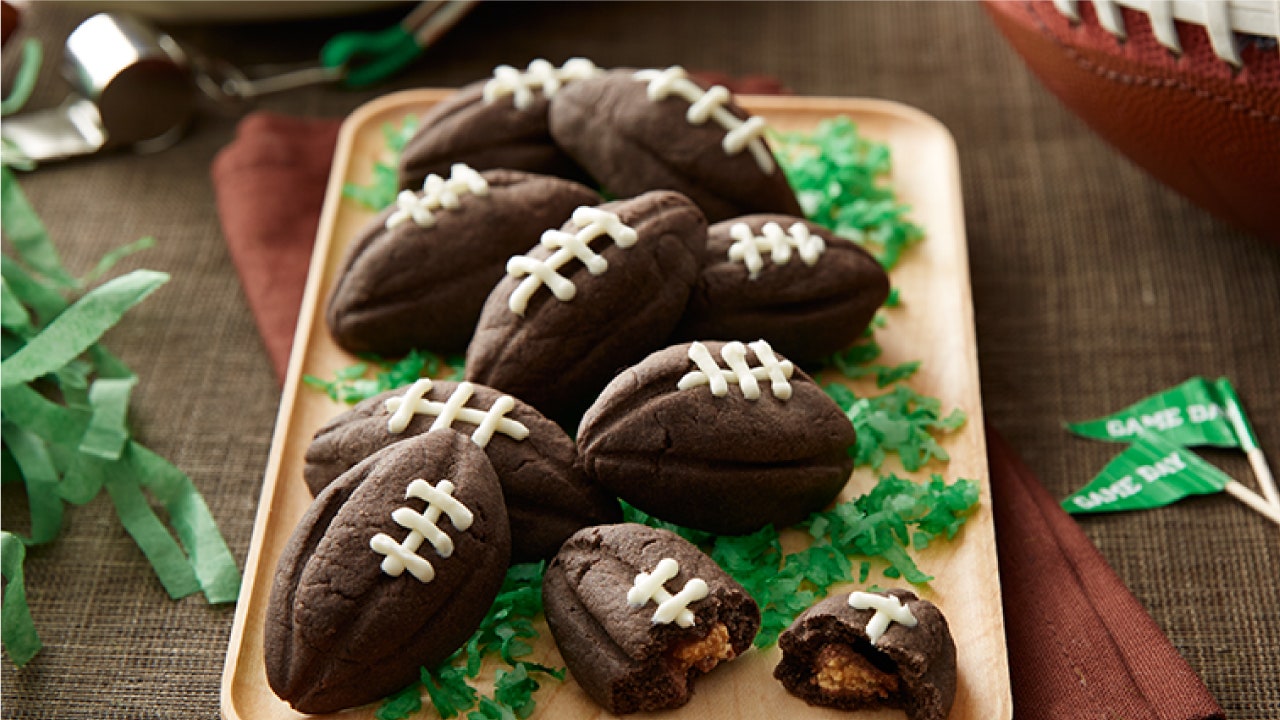 Image of REESE'S Stuffed Football Cookies