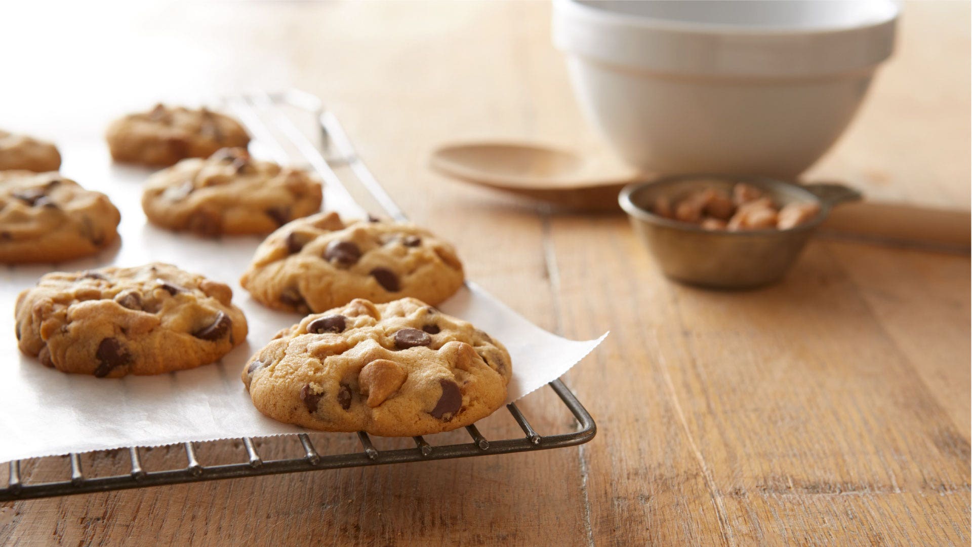 glutenfree double peanut butter and milk chocolate chip cookies