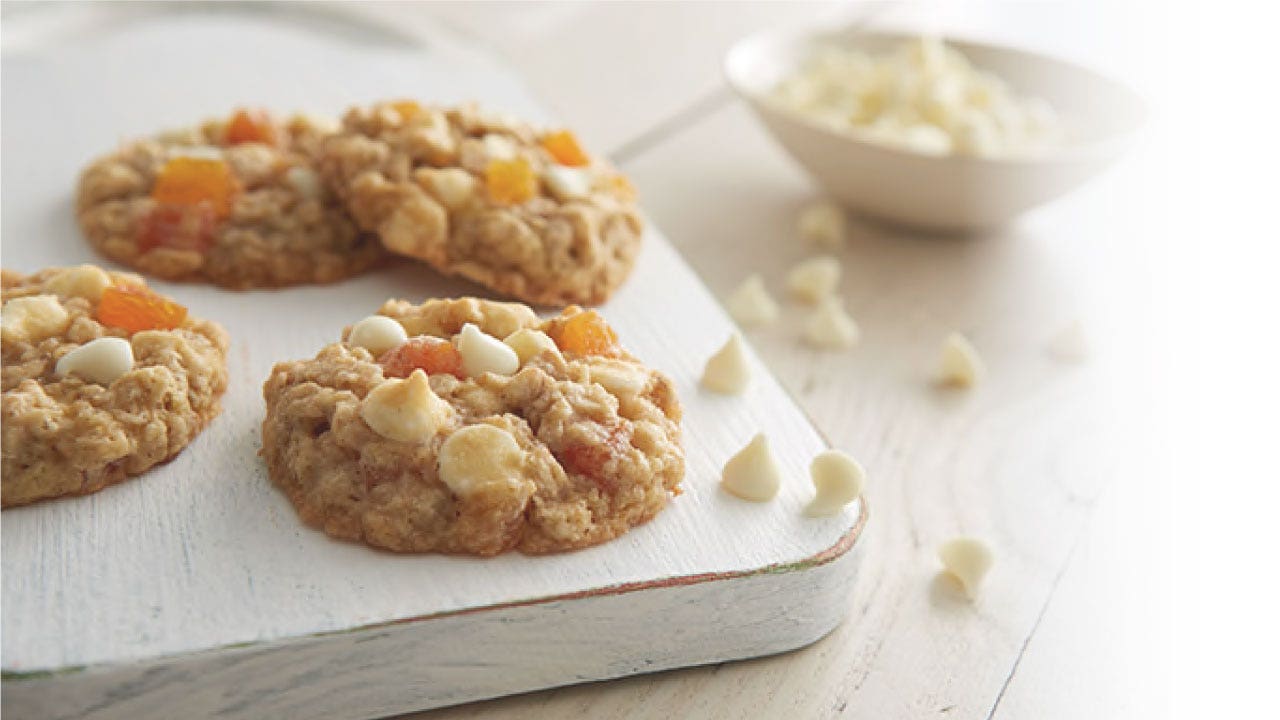 white chip apricot oatmeal cookies