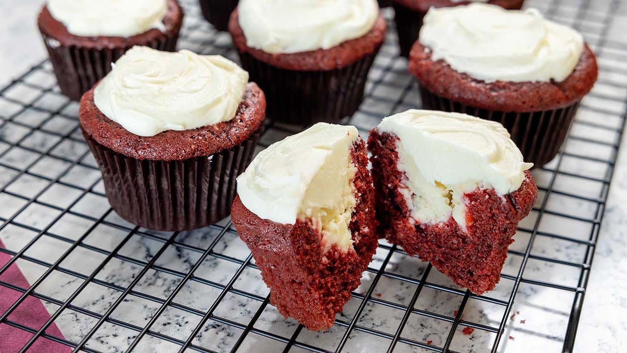 cheesecake filled red velvet cupcakes recipe