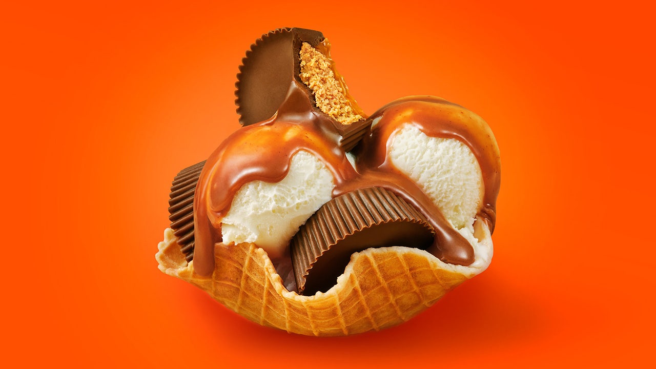 reeses caramel cup ice cream drizzle recipe