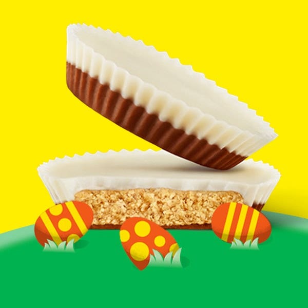 Reese's Mallow-Top Cups next to easter eggs