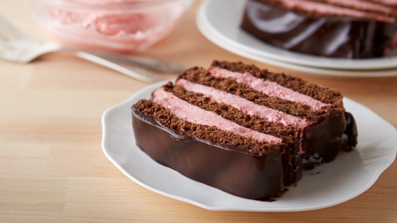 Chocolate Strawberry Whipped Cream Cake