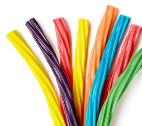 rainbow TWIZZLERS fanned out